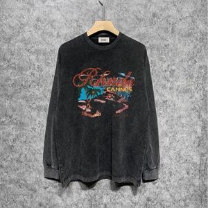 Rhude Charcoal Graphic Long Sleeve Tee